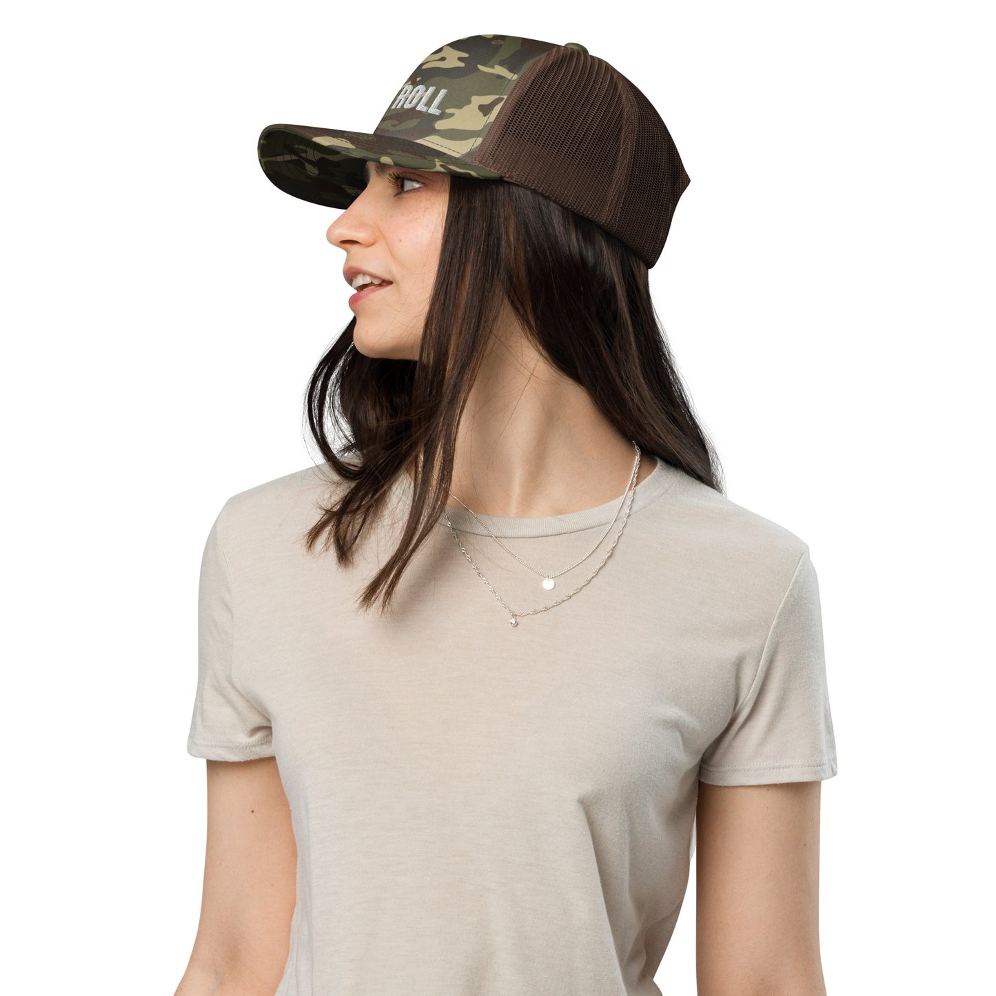 Camouflage trucker hat